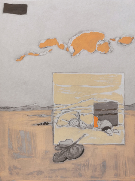 vie suspendue III- variation 5 - encre pigmentée et gouache